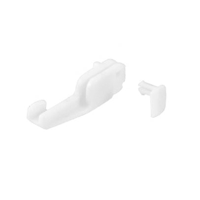 Shower Door Bottom Guide, 2 In. Reach, Nylon Construction, Bottom Mount