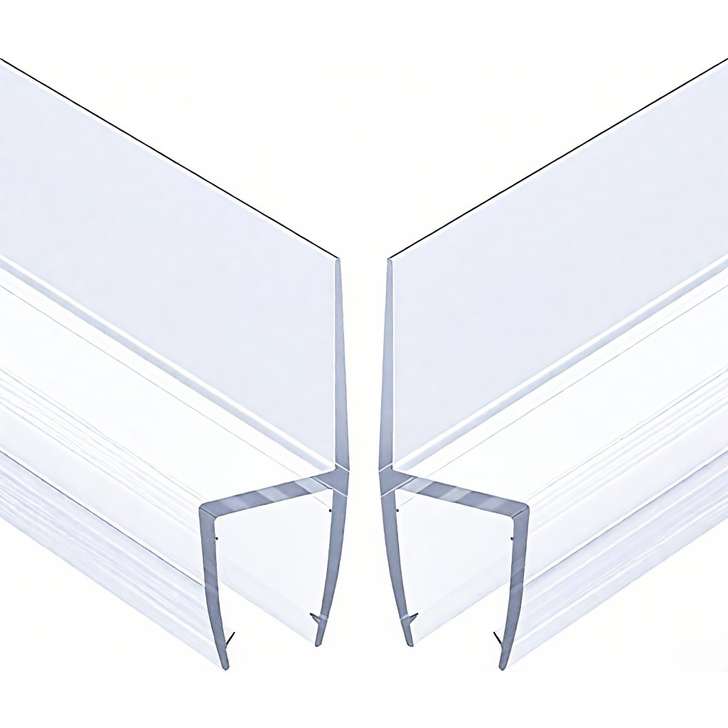 Shower Door Side Seal Strips 39" Frameless Glass Door Seals for 3/8" Glass