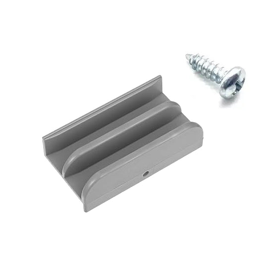 Sliding Shower Door Bottom Guide, 1/2 In. Channel, for use with up to 7/16 inch thick glass panels