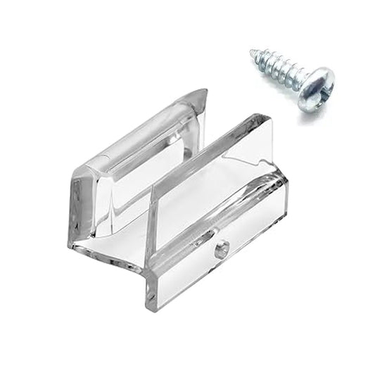 Sliding Shower Door Bottom Guide, 3/8 In. Channel, for use with up to 5/16 inch thick glass panels