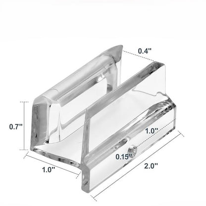 Sliding Shower Door Bottom Guide Size, 3/8 In. Channel, for use with up to 5/16 inch thick glass panels