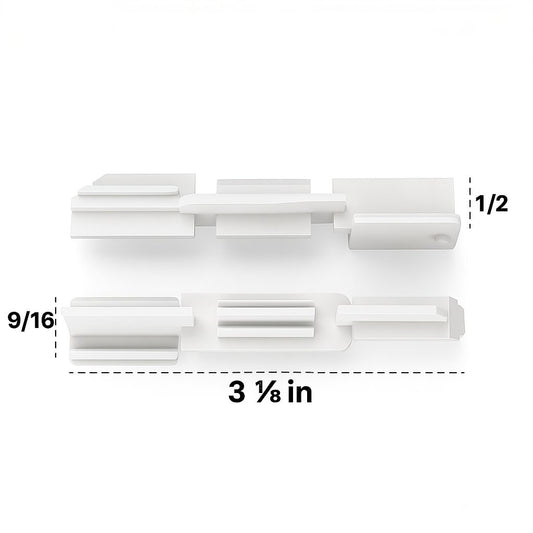 Sliding Shower Door Bottom Guide  Size White Nylon Sill Guide for Glass Door Tracks