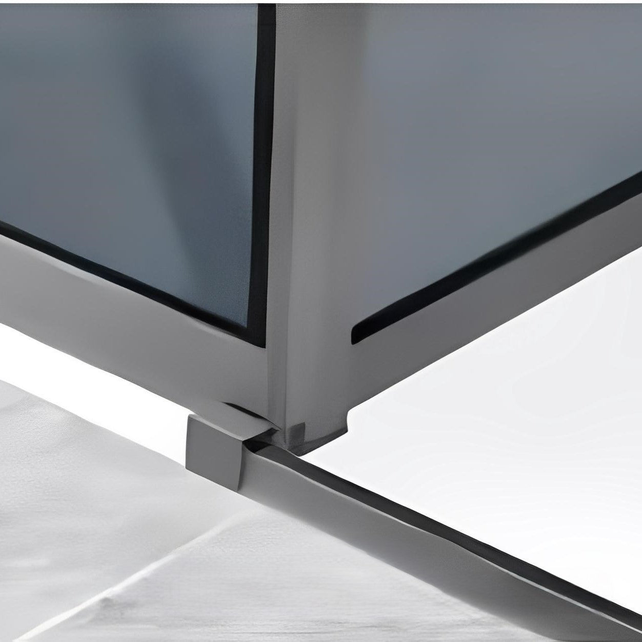 Sliding Shower Door Matte Black Tempered glass