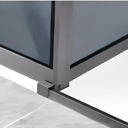 Sliding Shower Door Matte Black Tempered glass