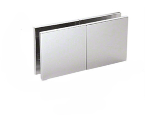 Square 180 Degree Glass to Glass Movable Transom Clamps Polished Chrome