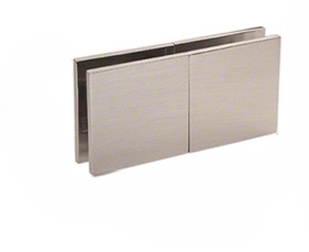 Square 180 Degree Glass to Glass Movable Transom Clamps Polished Nickel