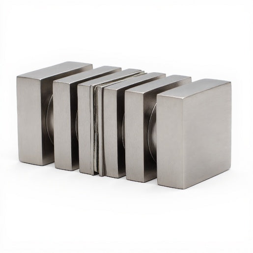 Square Back to Back Style Knobs Brushed Nickel
