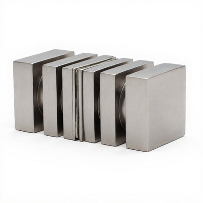 Square Back to Back Style Knobs Brushed Nickel