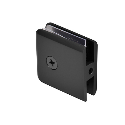Square Beveled Glass Clamps MatteBlack