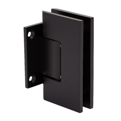 Square Shower Door Hinge Short Back Plate Solid Brass MatteBlack