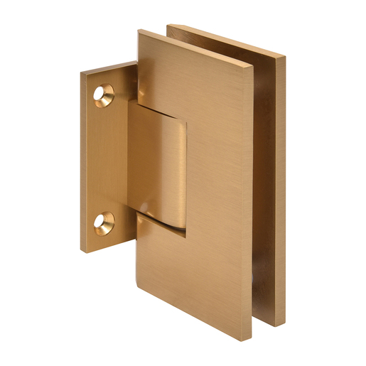 Square Shower Door Hinge Short Back Plate Solid Brass ModernGold