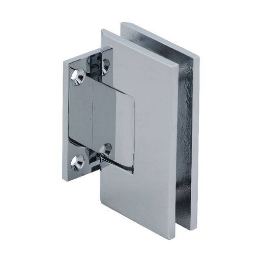 Square Shower Door Hinge Short Back Plate Solid Brass PolishedChrome