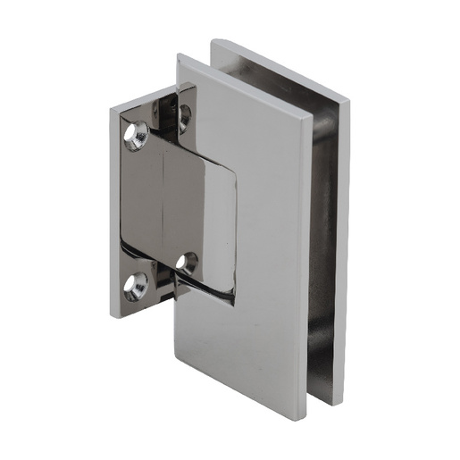 Square Shower Door Hinge Short Back Plate Solid Brass PolishedNickel