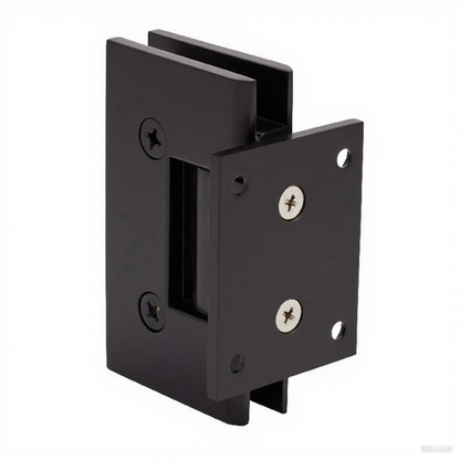 Square Shower Door Hinge Short Back Plate Solid Brass Matte Black
