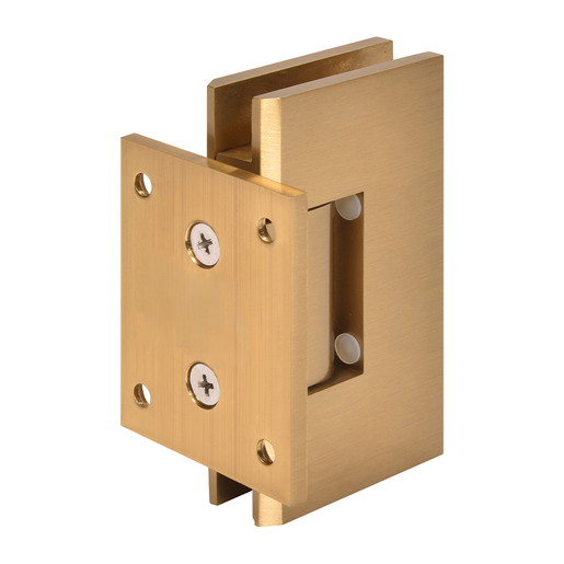 Square Shower Door Hinge Short Back Plate Solid Brass Modern Gold
