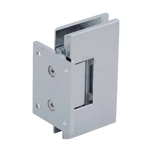 Square Shower Door Hinge Short Back Plate Solid Brass Polished Chrome