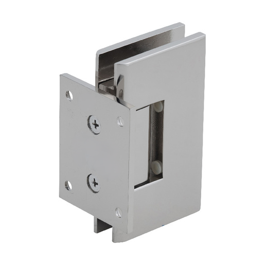 Square Shower Door Hinge Short Back Plate Solid Brass Polished Nickel