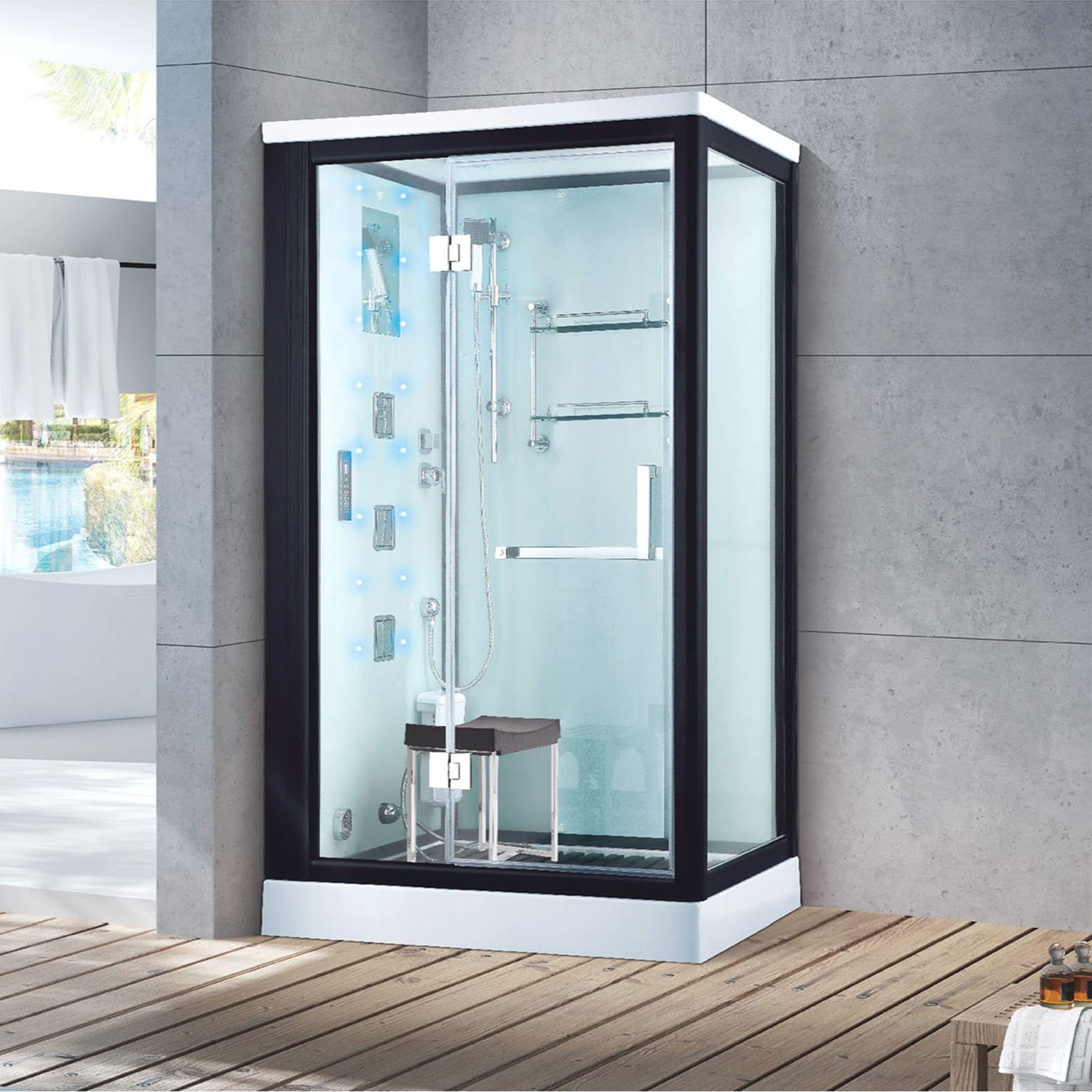 Square Corner Steam Shower Room GA-6008