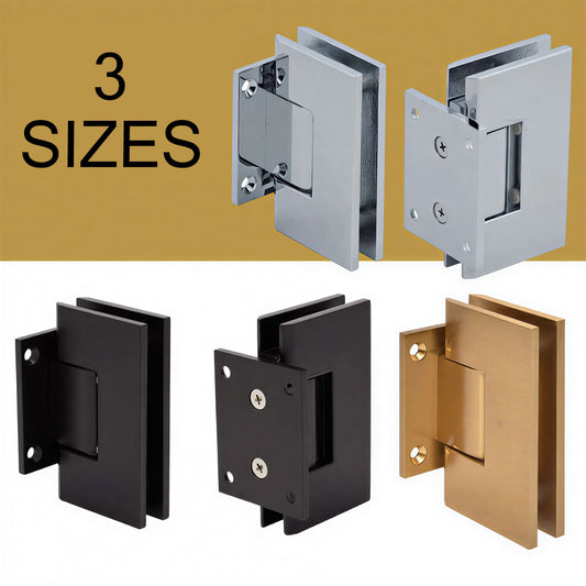 Square Shower Door Hinge Short Back Plate Solid Brass