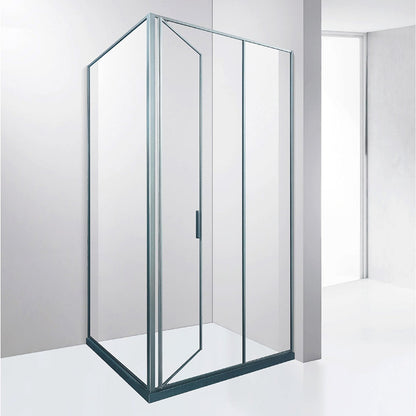 Square shape two fixed and one active sliding shower Door Corner Shower Enclosure ST-9010