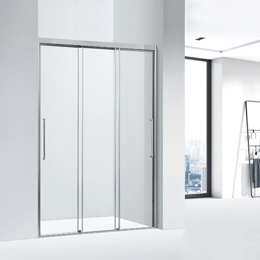 Tempered Glass Shower Door 3-Piece Double Sliding Door for Hotels and apt ST-9038