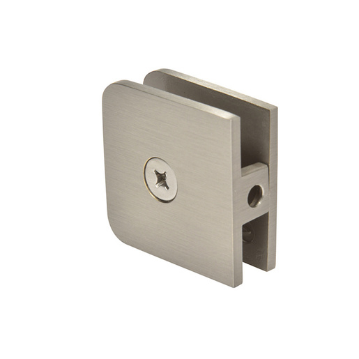 Traditional Style Fixed Panel U Clamps Brushed Nickel