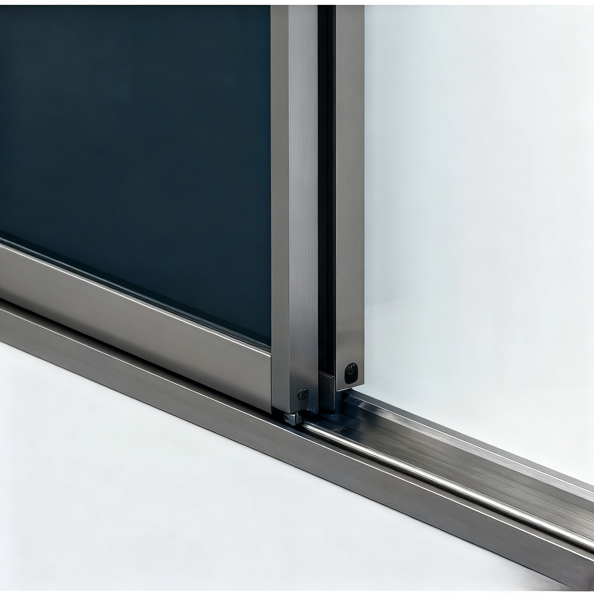 Two sliding panels for shower door frames Polished Chorme