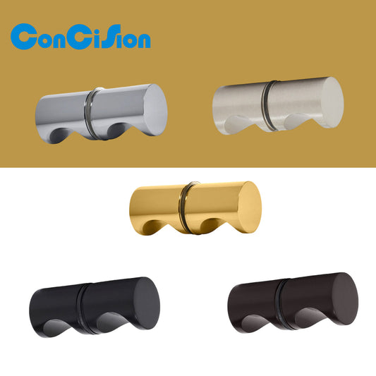 Cylinder Style Brushed Nickel Finish Back-to-Back Shower Door Knob